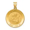 Diamond2deal 14k Yellow Gold Polished And Satin St Joseph Medal Hollow Pendant In Yellow