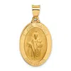 Diamond2deal 14k Yellow Gold Polished And Satin St Jude Thaddeus Medal Hollow Pendant In Yellow