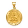 Diamond2deal 14k Yellow Gold Polished And Satin St Lucy Medal Hollow Pendant In Yellow