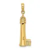 Diamond2deal 14k Yellow Gold Polished Cape May Lighthouse Charm In Yellow