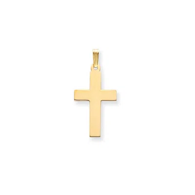 Diamond2deal 14k Yellow Gold Polished Cross Charm