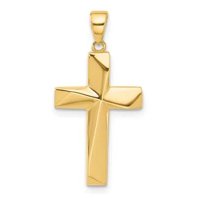 Diamond2deal 14k Yellow Gold Polished Cross Pendant
