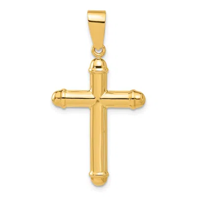 Diamond2deal 14k Yellow Gold Polished Cross Pendant