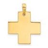 Diamond2deal 14k Yellow Gold Polished Cross Pendant In Yellow