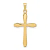 Diamond2deal 14k Yellow Gold Polished Cross Pendant In Yellow