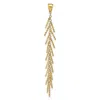 Diamond2deal 14k Yellow Gold Polished Diamond-cut Pendant In Yellow