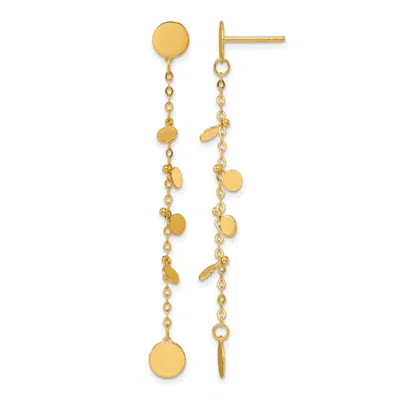 Diamond2deal 14k Yellow Gold Polished Drop & Dangle Earrings