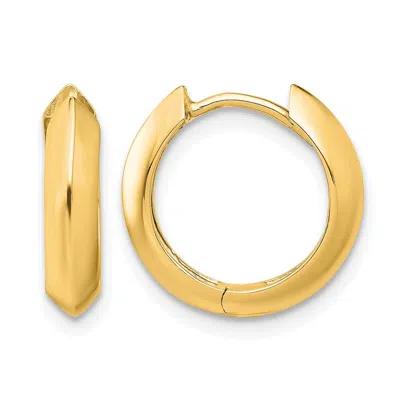 Diamond2deal 14k Yellow Gold Polished Hinged Hoop Earrings