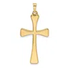 Diamond2deal 14k Yellow Gold Polished Hollow Cross Pendant In Yellow