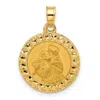 Diamond2deal 14k Yellow Gold Polished Hollow St Anthony Medal In Gold