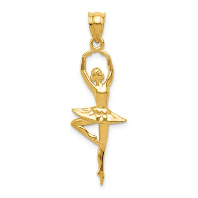 Diamond2deal 14k Yellow Gold Polished Large Ballerina Pendant