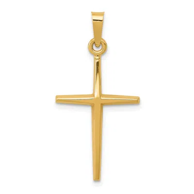 Diamond2deal 14k Yellow Gold Polished Latin Cross Pendant