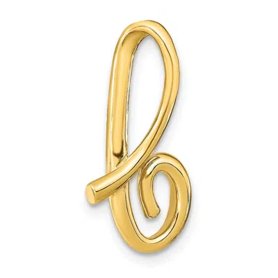 Diamond2deal 14k Yellow Gold Polished Letter B Initial Slide