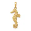 Diamond2deal 14k Yellow Gold Polished Open-backed Seahorse Pendant In Yellow