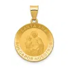 Diamond2deal 14k Yellow Gold Polished Satin Hollow Spanish Saint Anne Medal Pendant In Multi