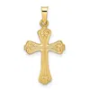 Diamond2deal 14k Yellow Gold Polished Solid Fancy Design Cross Pendant In Multi