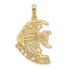 Diamond2deal 14k Yellow Gold Polished St. Thomas Angelfish Charm In Yellow