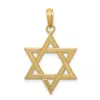 Diamond2deal 10k Yellow Gold Polished Star Of David Pendant In Yellow