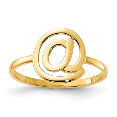 Diamond2deal 14k Yellow Gold Polished @ Symbol Ring