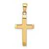 Shop Diamond2deal 14k Yellow Gold Polished Tapered Ends Hollow Cross Pendant