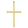 Diamond2deal 14k Yellow Gold Polished Tube Cross Pendant In Yellow