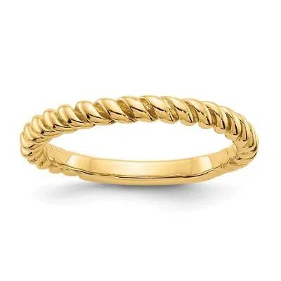 Pre-owned Diamond2deal 14k Yellow Gold Polished Twisted Band Ring For Womens For Womens 2.55g Size 6.5