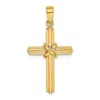 Diamond2deal 14k Yellow Gold Polished X Center Cross Charm In Yellow