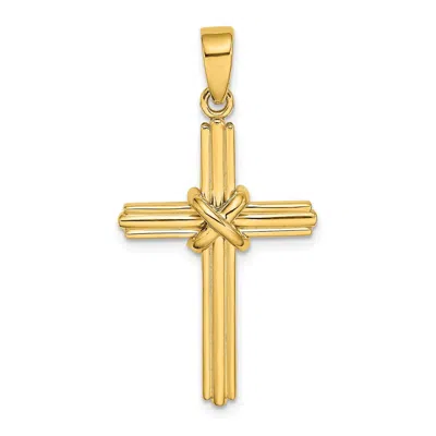 Diamond2deal 14k Yellow Gold Polished X Center Cross Charm
