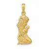 Diamond2deal 14k Yellow Gold Praying Girl Pendant In Yellow