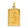 Diamond2deal 14k Yellow Gold Rectangular Hollow Our Lady Of Guadalupe Medal In Yellow