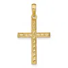 Diamond2deal 14k Yellow Gold Reversible Faith Hope Love Cross Pendant In Yellow