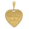 Diamond2deal 14k Yellow Gold Reversible For My Daughter Heart Charm In Yellow