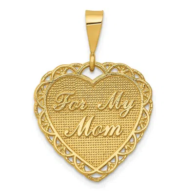 DIAMOND2DEAL 14K YELLOW GOLD REVERSIBLE FOR MY MOM CHARM