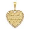 Diamond2deal 14k Yellow Gold Reversible For My Wonderful Sister Charm In Yellow