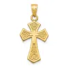 Diamond2deal 14k Yellow Gold Reversible Passion Cross Pendant In Yellow
