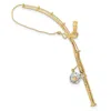 Diamond2deal 14k Yellow Gold Rhodium 3-d Moveable Fishing Pole Reel Charm In Yellow