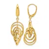 Diamond2deal 14k Yellow Gold Round Circles Drop Dangle Earrings In Gold