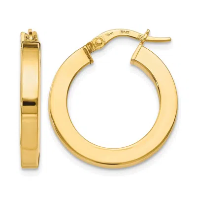 Diamond2deal 14k Yellow Gold Round Shape Hoop Earrings 20mm