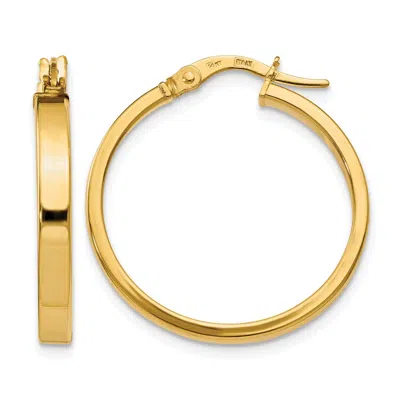 Diamond2deal 14k Yellow Gold Round Shape Hoop Earrings 25mm