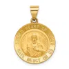 Diamond2deal 14k Yellow Gold Sacred Heart Of Jesus Medal Hollow Round Pendant In Yellow