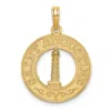 Diamond2deal 14k Yellow Gold Saint Augustine Lighthouse Circle Charm In Yellow