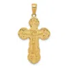 Diamond2deal 14k Yellow Gold Satin Crucifix Pendant In Yellow