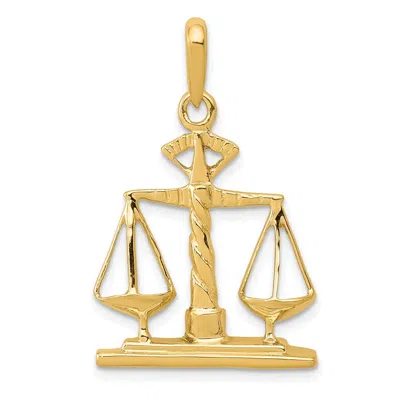 Diamond2deal 14k Yellow Gold Scales Of Justice Pendant