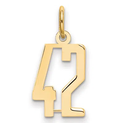 Diamond2deal 14k Yellow Gold Small Elongated Number Charm Pendant