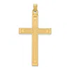 Diamond2deal 14k Yellow Gold Solid Laser Etched Cross Pendant In Yellow