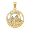 Diamond2deal 14k Yellow Gold St. Lucia Twin Pitons Charm In Yellow