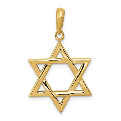 Diamond2deal 14k Yellow Gold Star Of David Pendant