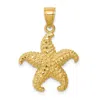 Diamond2deal 14k Yellow Gold Starfish Pendant In Yellow