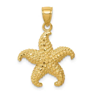 Diamond2deal 14k Yellow Gold Starfish Pendant