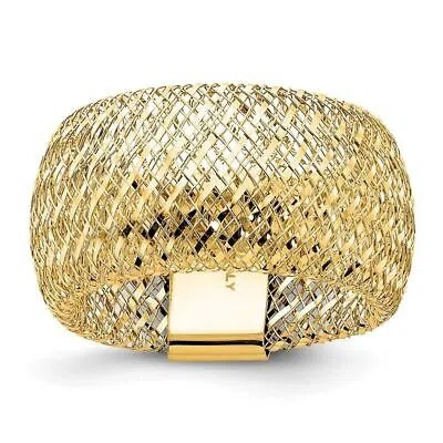 Pre-owned Diamond2deal 14k Yellow Gold Stretch Ring For Womens Fine Jewelry